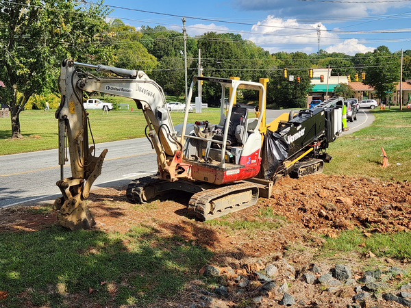 Fiber optic cable installation near S. Churton Street